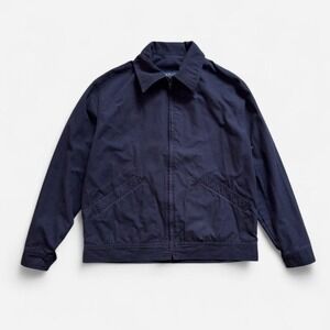 London Fog Navy Harrington Jacket Full Zip XS Men's Blue Raglan Heritage Classic